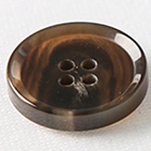 HR빅버튼 옥스포드 유광 단추 21mm, 연브라운, 8개입