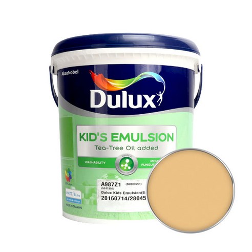 듀럭스 키즈에멀전 페인트 무광 3L, Golden Wheat, 1개