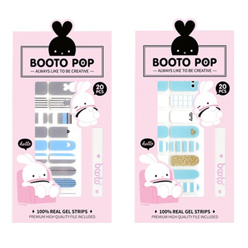 코코라인 붙이는 젤 네일 스트립 스티커 BOOTO 20p, No 7, No 16, 1세트