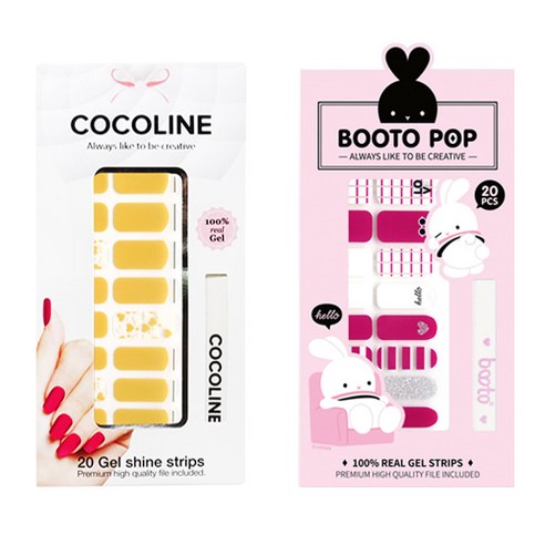 코코라인 붙이는 젤네일 스트립, COCO No 129, BOOTO No 10, 1세트