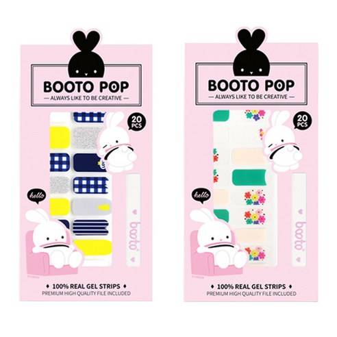 코코라인 붙이는 젤네일 스티커 2p BOOTO No.2 세트, No.2, No.23, 1세트