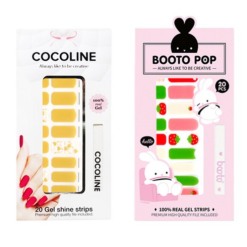 코코라인 붙이는 젤네일 스트립, COCO No 129, BOOTO No 21, 1세트