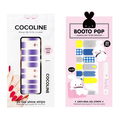 코코라인 붙이는 젤네일 스트립, COCO No 133, BOOTO No 4, 1세트