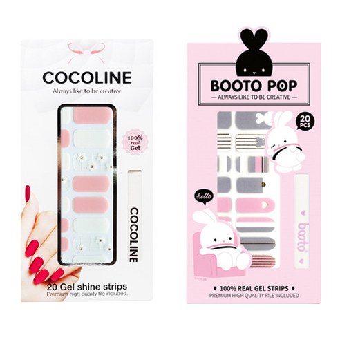 코코라인 붙이는 젤네일 스트립, COCO No 130, BOOTO No 12, 1세트