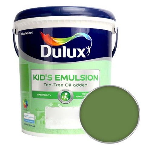 듀럭스 키즈에멀전 무광 페인트 3L, Veridian Green