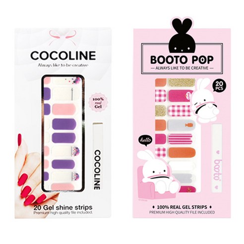 코코라인 붙이는 젤네일 스트립, COCO No 132, BOOTO No 17, 1세트