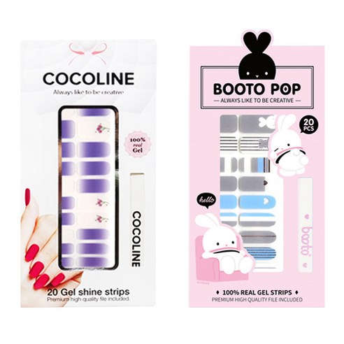 코코라인 붙이는 젤네일 스트립, COCO No 133, BOOTO No 7, 1세트