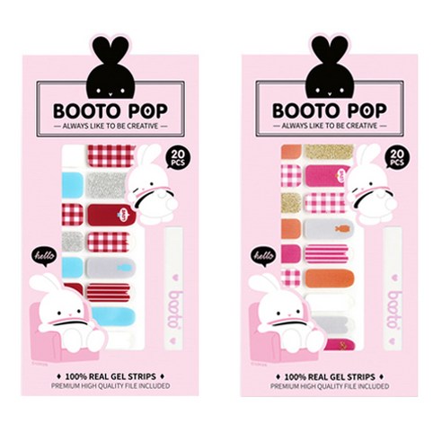 코코라인 붙이는 젤 네일 스트립 스티커 BOOTO 20p, No 6, No 17, 1세트