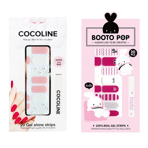 코코라인 붙이는 젤네일 스트립, COCO No 130, BOOTO No 10, 1세트