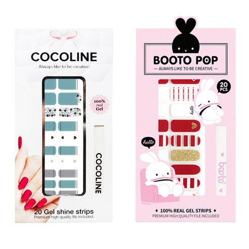 코코라인 붙이는 젤네일 스트립, COCO No 123, BOOTO No 18, 1세트