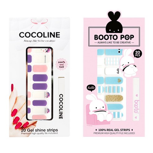 코코라인 붙이는 젤네일 스트립, COCO No 132, BOOTO No 16, 1세트