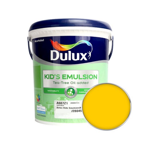 듀럭스 키즈 에멀전 무광 페인트 3L, Omega Yellow