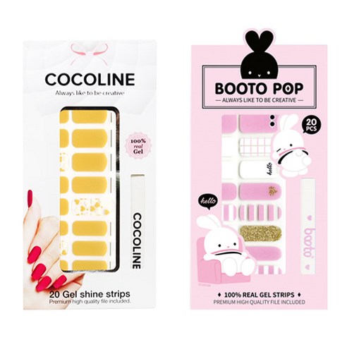 코코라인 붙이는 젤네일 스트립, COCO No 129, BOOTO No 9, 1세트