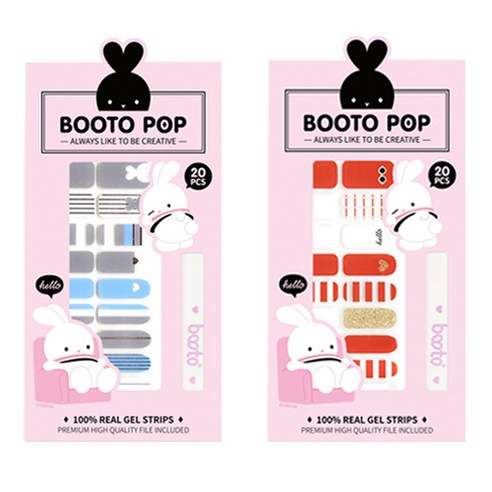 코코라인 붙이는 젤 네일 스트립 스티커 BOOTO 20p, No 7, No 15, 1세트