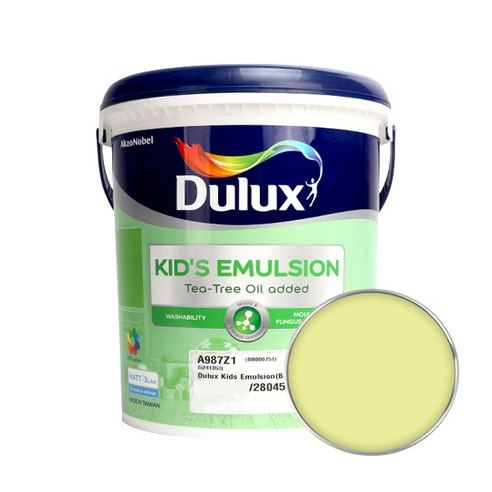 듀럭스 키즈 에멀전 무광 페인트 3L, Grecian Green
