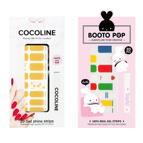 코코라인 붙이는 젤네일 스트립, COCO No 129, BOOTO No 24, 1세트