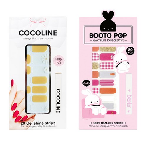 코코라인 붙이는 젤네일 스트립, COCO No 131, BOOTO No 17, 1세트