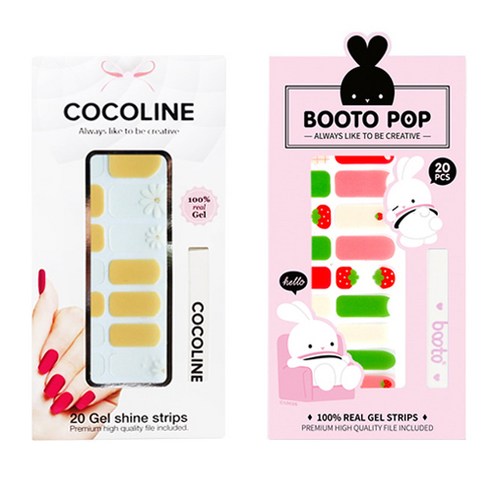 코코라인 붙이는 젤네일 스트립, COCO No 131, BOOTO No 21, 1세트