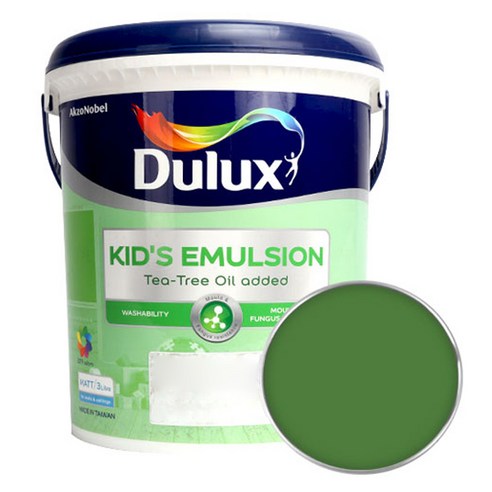 듀럭스 키즈에멀전 무광 페인트 3L, Lincoln Green