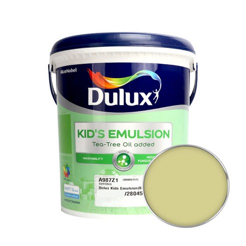 듀럭스 키즈 에멀전 무광 페인트 3L, Lichen Green