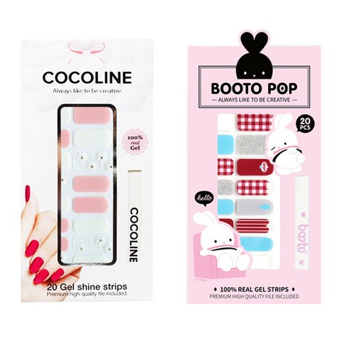 코코라인 붙이는 젤네일 스트립, COCO No 130, BOOTO No 6, 1세트