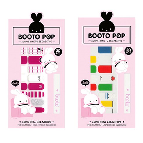 코코라인 붙이는 젤 네일 스트립 스티커 BOOTO 20p, No 10, No 24, 1세트