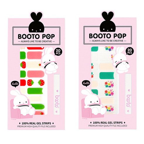 코코라인 붙이는 젤 네일 스트립 스티커 BOOTO 20p, No 21, No 23, 1세트
