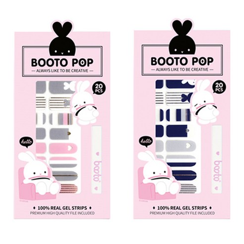 코코라인 붙이는 젤 네일 스트립 스티커 BOOTO 20p, No 12, No 13, 1세트
