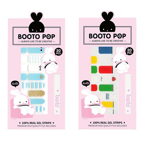 코코라인 붙이는 젤 네일 스트립 스티커 BOOTO 20p, No 16, No 24, 1세트