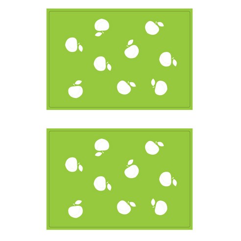 서머스트 테이블매트 피치 2p, 연두, 425 x 295 mm