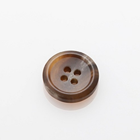 HR빅버튼 각시봉 무광 단추 15mm, 브라운, 12개입