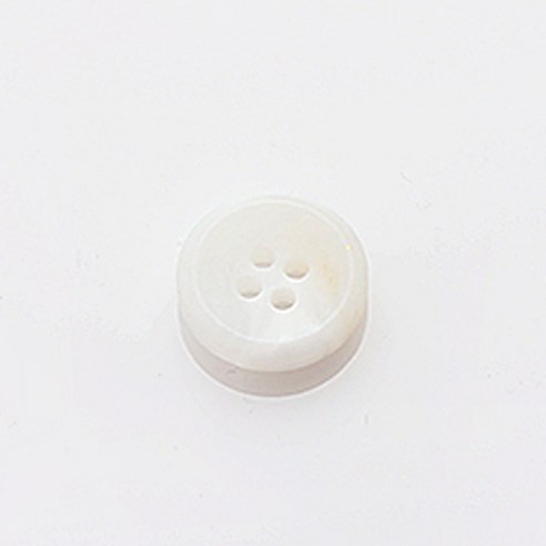 HR빅버튼 각시봉 무광 단추 18mm, 화이트, 4개입