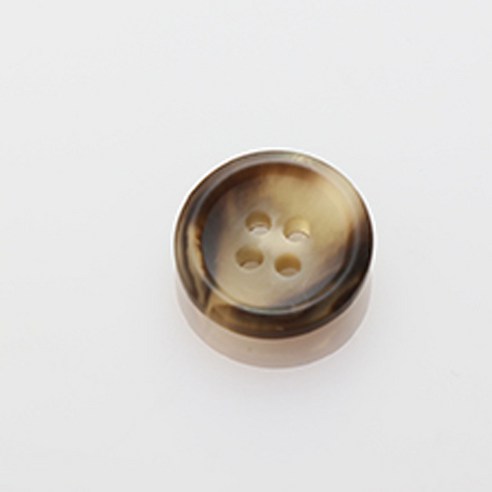 HR빅버튼 코트라무광 단추 18mm, 라이트브라운, 4개입