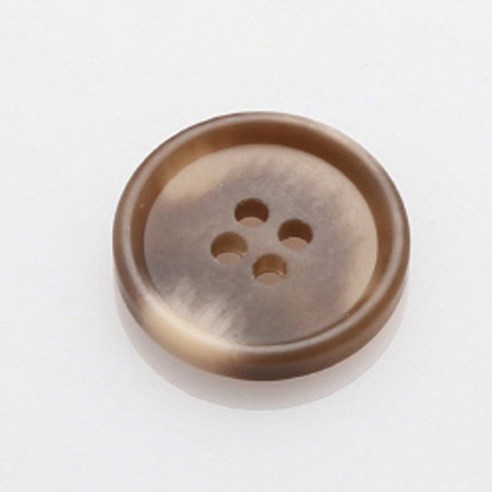HR빅버튼 마니 무광 단추 18mm, 브라운, 4개입