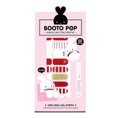 코코라인 붙이는 젤네일 스티커 BOOTO, No.18, 1세트