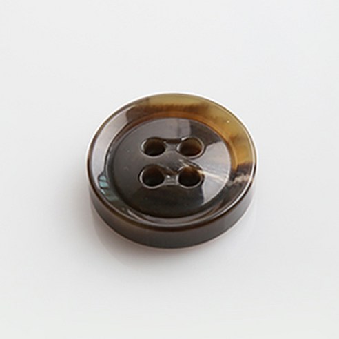HR빅버튼 르노 유광 단추 35mm, 브라운, 4개입