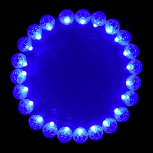 파티복닷컴 LED 풍선 라이트, 블루, 50개입