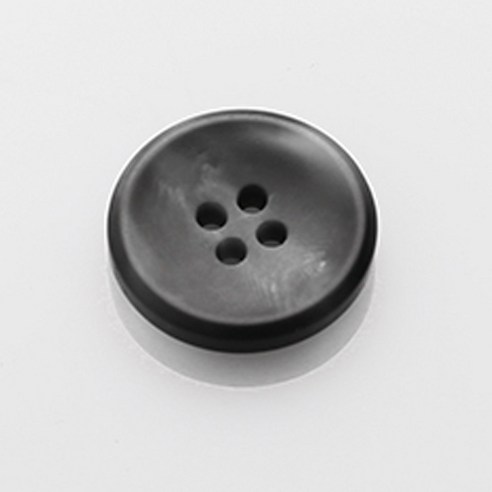 HR빅버튼 플러스접시 무광 단추 18mm, 블랙, 8개입