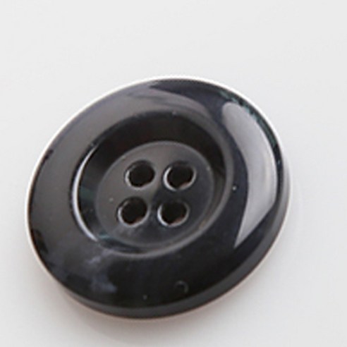 HR빅버튼 네임유광 단추 18mm, 네이비, 4개입
