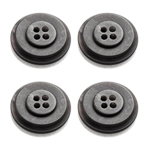 HR빅버튼 테디 단추 25mm, 블랙, 4개입