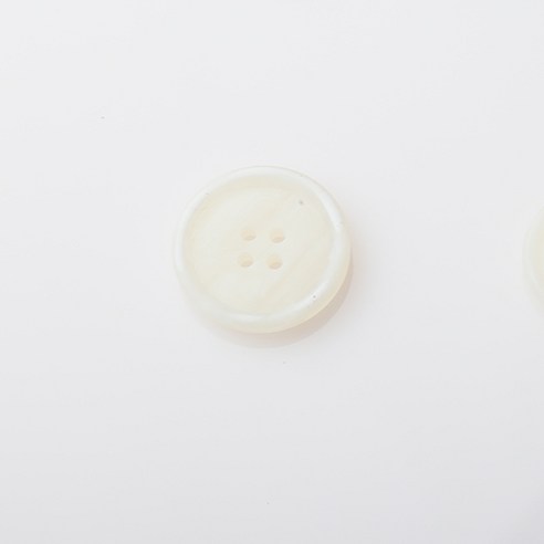 HR빅버튼 유레카 무광 단추 25mm, 화이트, 4개입