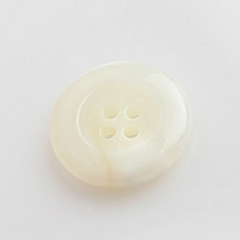 HR빅버튼 네임유광 단추 21mm, 화이트, 12개입