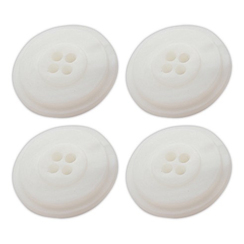 HR빅버튼 테디 단추 30mm, 화이트, 8개입