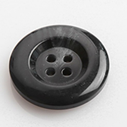 HR빅버튼 네임유광 단추 25mm, 블랙, 12개입