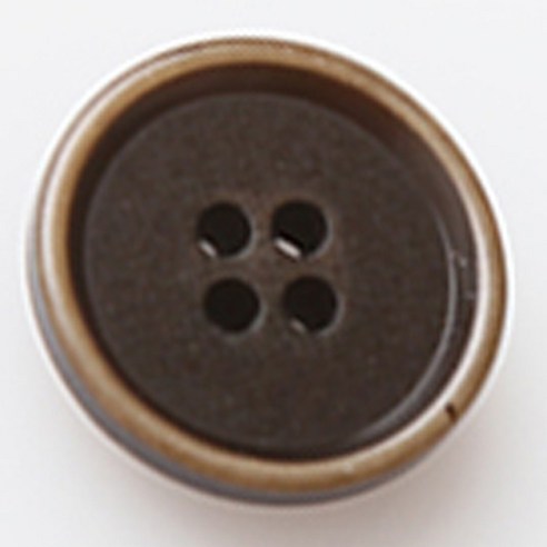 HR빅버튼 멘탈 단추 지름 18mm, 브라운, 4개입