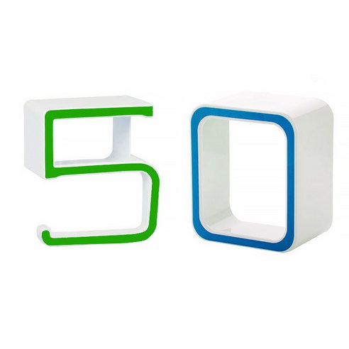 DM 숫자 욕실 수납 거치대 50, 그린, 블루, 1세트
