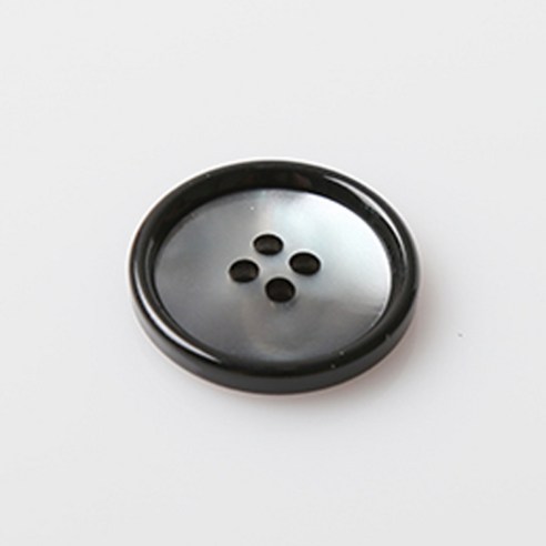 HR빅버튼 올랜도 단추 15mm, 블랙, 4개입