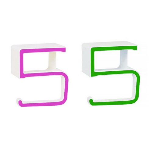 DM 숫자 욕실 수납 거치대 55, 핑크, 그린, 1세트