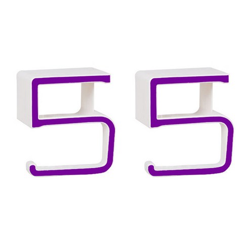 DM 숫자 욕실 수납 거치대 55, 보라, 1세트