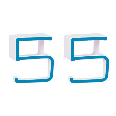 DM 숫자 욕실 수납 거치대 55, 블루, 1세트